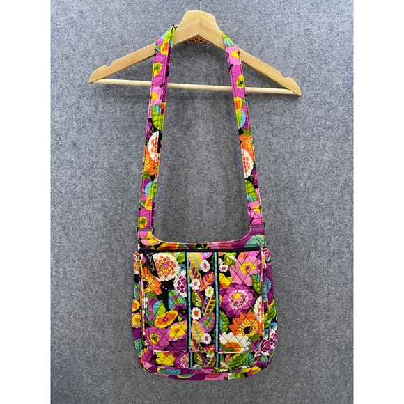 Vera Bradley Pink Floral Hipster Crossbody Purse Medium - Picture 1 of 4